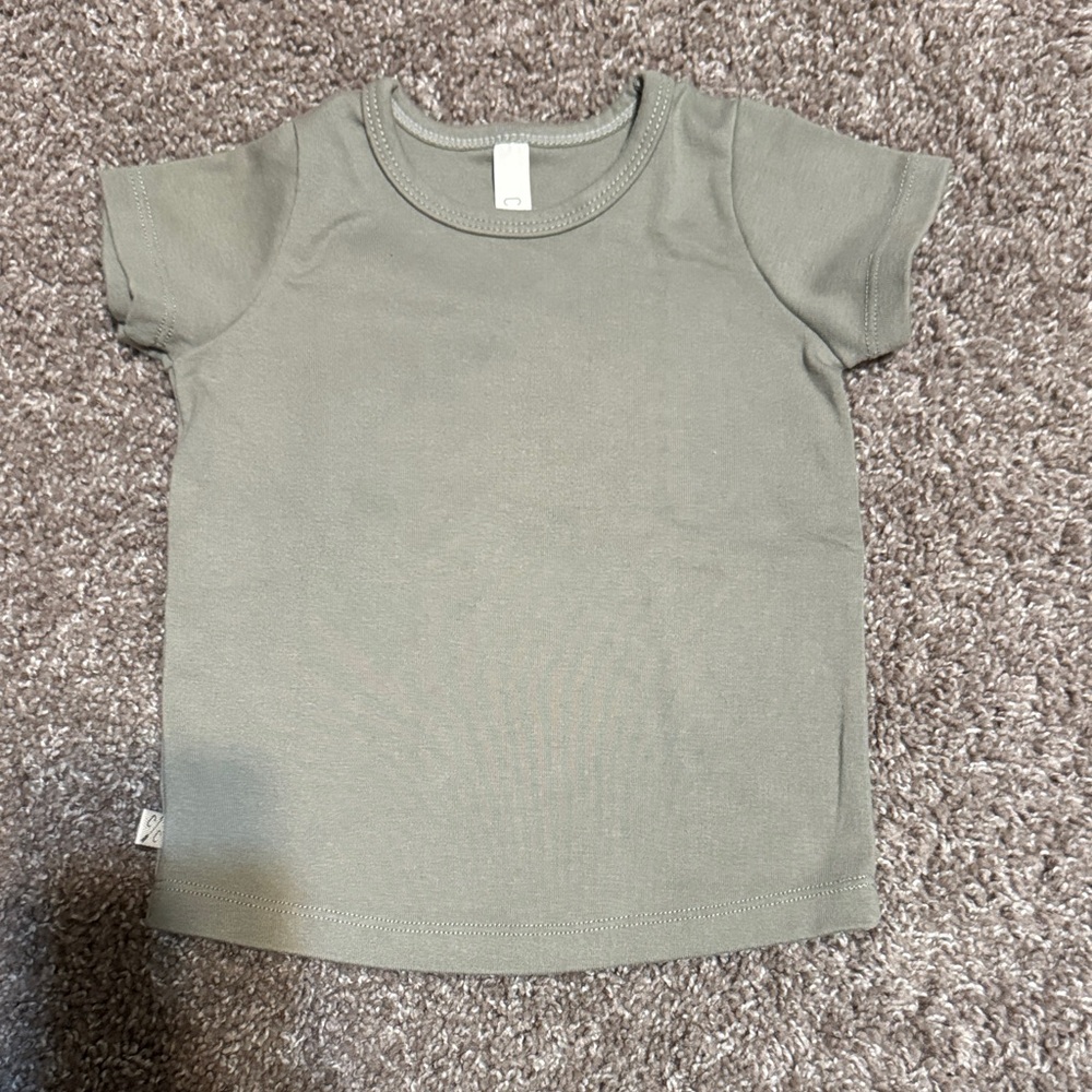 Childhoods Clothing - Rib Knit Tee - Vetiver - 18-24M - Worn Once